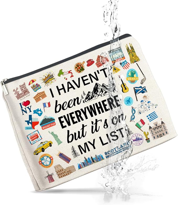 UPNEGE Travel Gifts Makeup Bag for Travelers Women Who Like to Travel