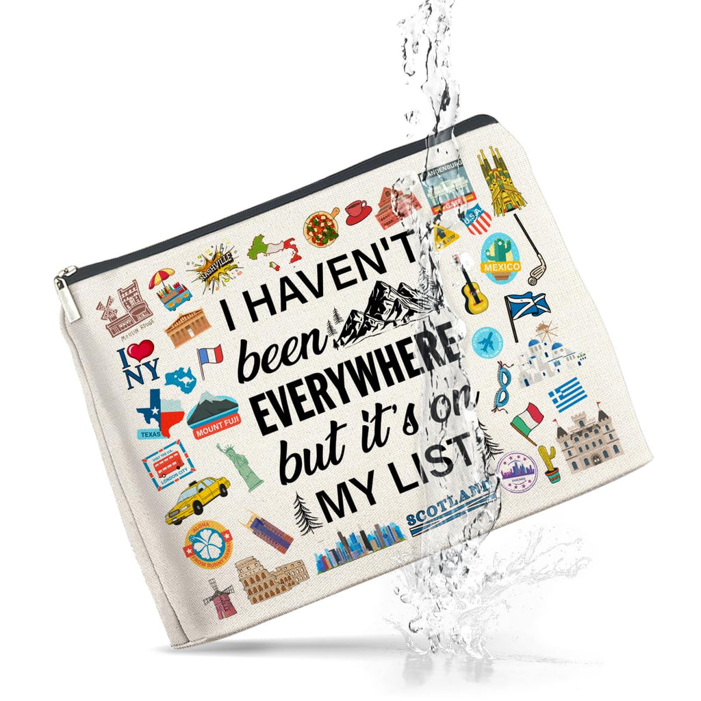 UPNEGE Travel Gifts Makeup Bag for Travelers Women Who Like to Travel
