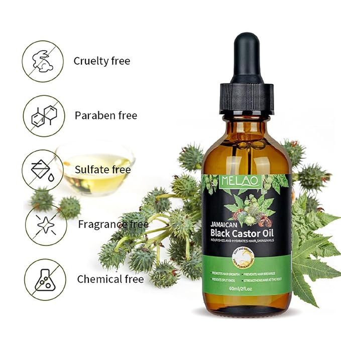 Hobaca Hair Strengthening Oil for All Hair Types (Black Castor Oil)