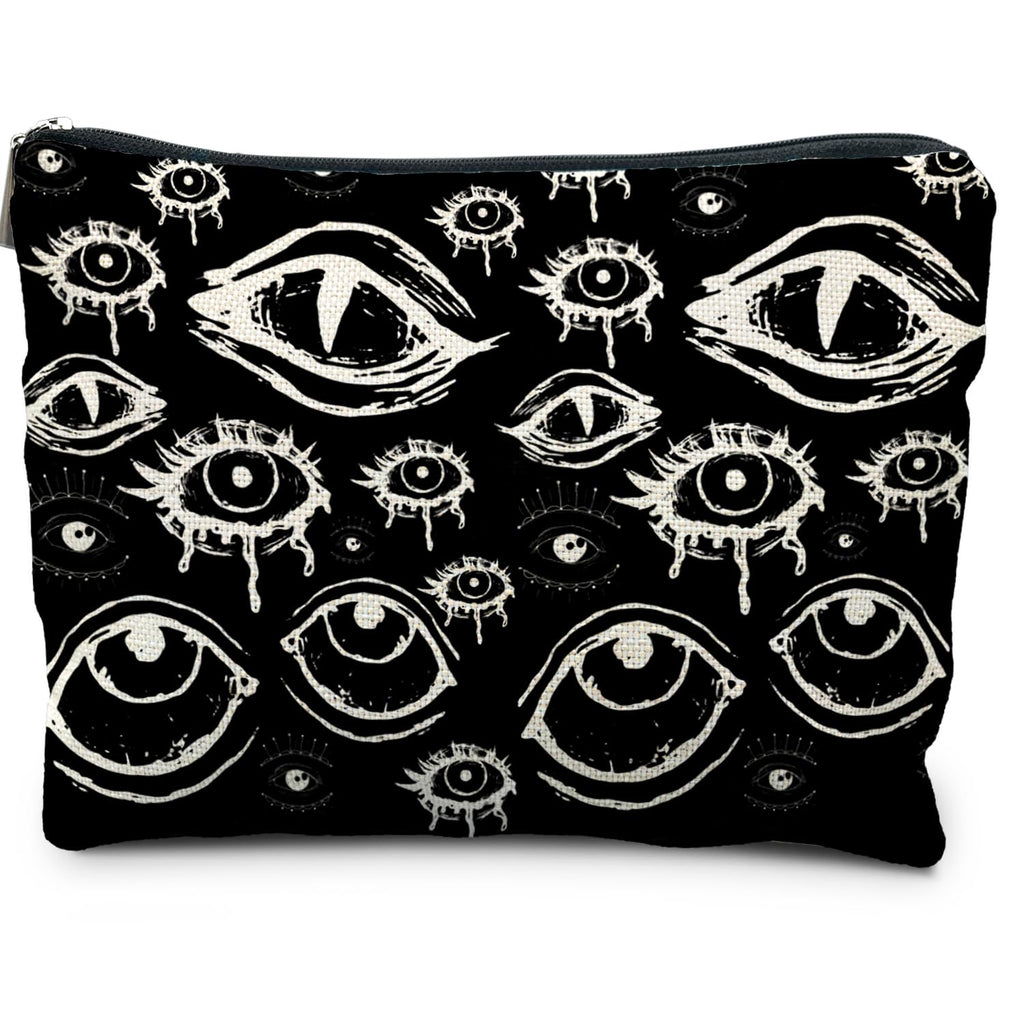 RYYCDOI Goth Makeup Bag, Mystical Gothic Evil Eyes Witchy Cosmetic Bag Toiletry Bag for Women, Witch Stuff, Halloween Makeup Bag, Halloween Gifts for Women