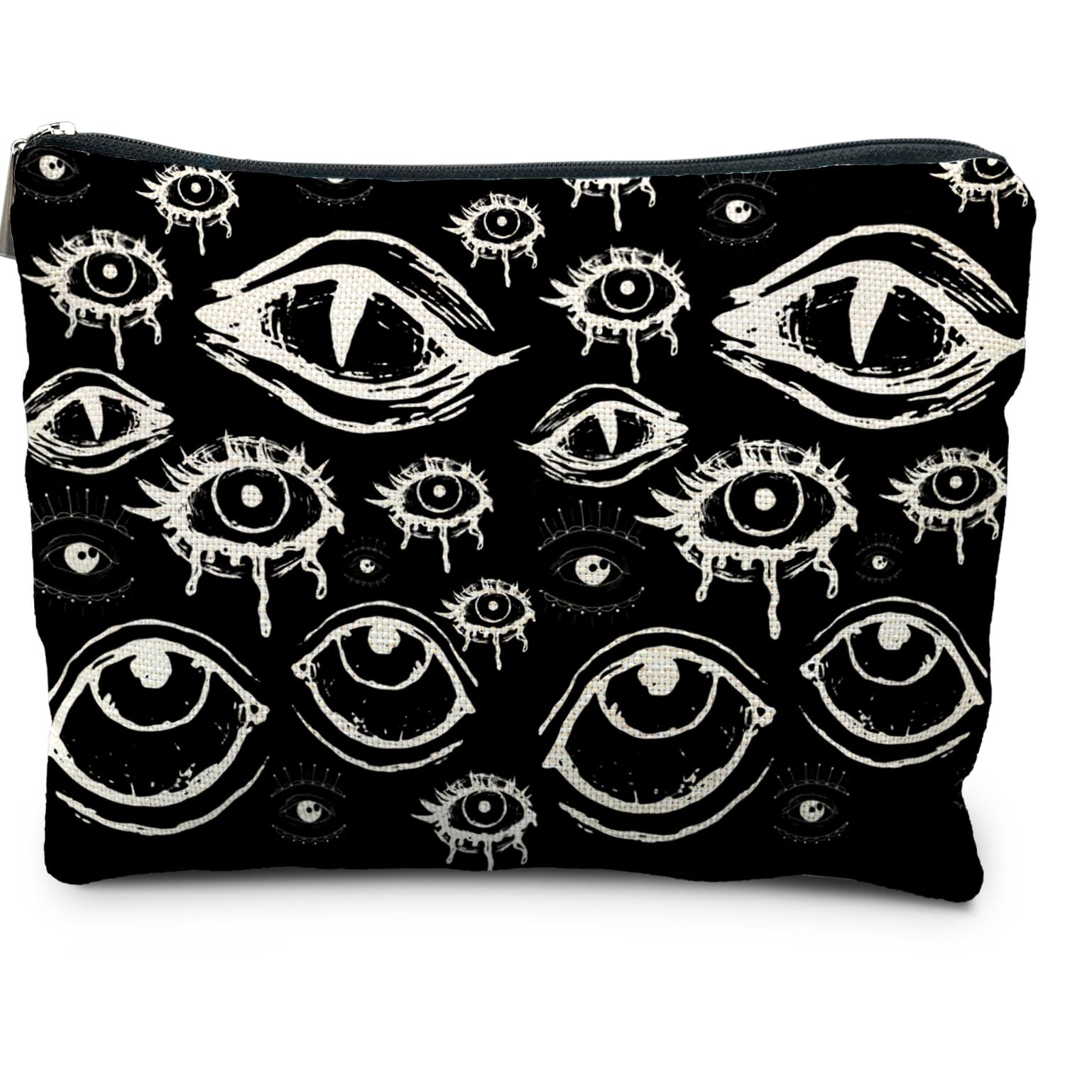 RYYCDOI Goth Makeup Bag, Mystical Gothic Evil Eyes Witchy Cosmetic Bag Toiletry Bag for Women, Witch Stuff, Halloween Makeup Bag, Halloween Gifts for Women