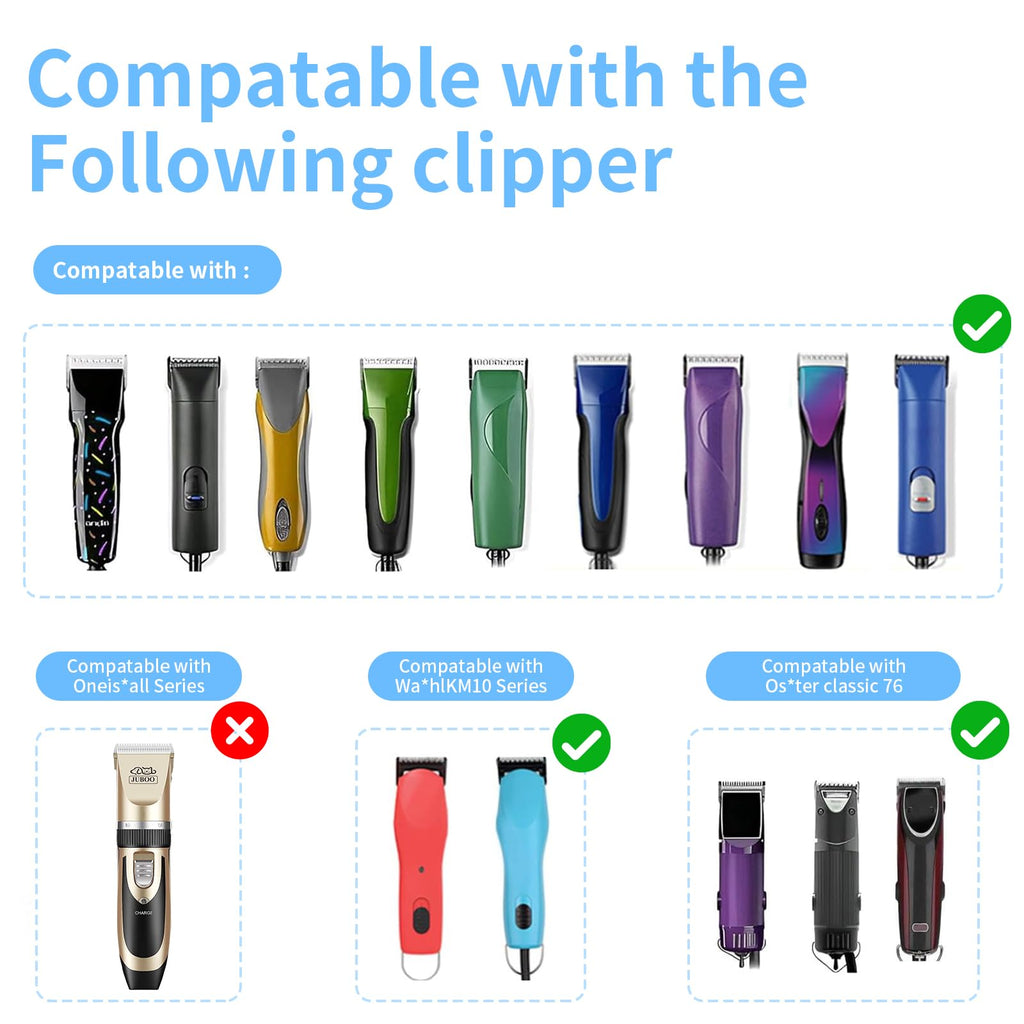 MEMIRY 3 Pcs Size 3-3/4FC Detachable Dog Grooming Blades, Compatible with Andis, Oster A5, Wahl KM10 Series Clippers, Cut Length 13mm, Silver(3-3/4FC 13mm, 3Packs)