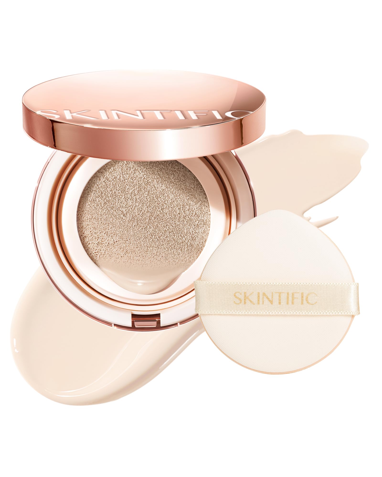 SKINTIFIC Full Coverage Cushion Foundation #10C Shell