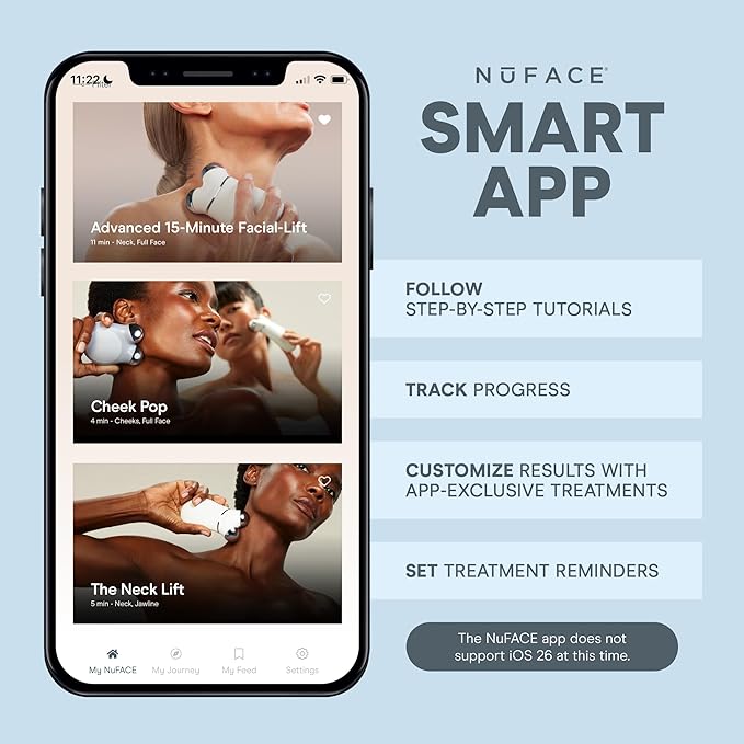 NUFACE Trinity+ Skin Tightening & Face Lift Device - Microcurrent Facial Sculpting Tool to Contour Cheeks, Jawline & Neck, 3 Frequencies, Supports Lymphatic Drainage + Activator Gel, White