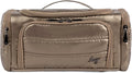 Lug Trolley Medium Cosmetic Case for Travel – Multiple Zipper Compartments, Wipeable Interior, 100% Polyester – METALLIC WALNUT