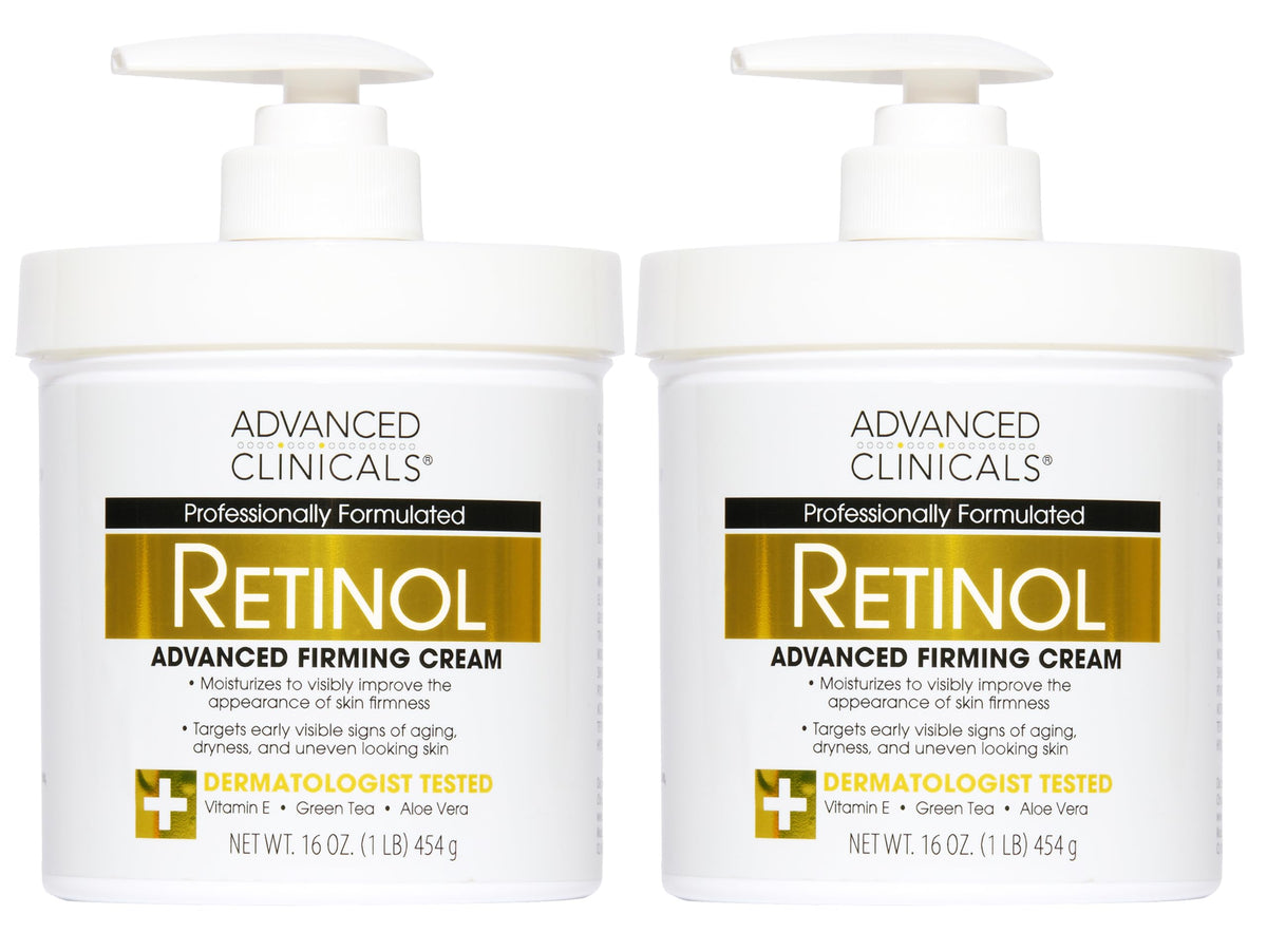Advanced Clinicals Collagen Peptides Body Lotion + Hyaluronic Acid Moisturizer 2PC Skincare Set For Women & Men | Dry Skin Moisturizing Body Cream Helps Diminish Appearance Of Crepey Skin, 2PC Bundle