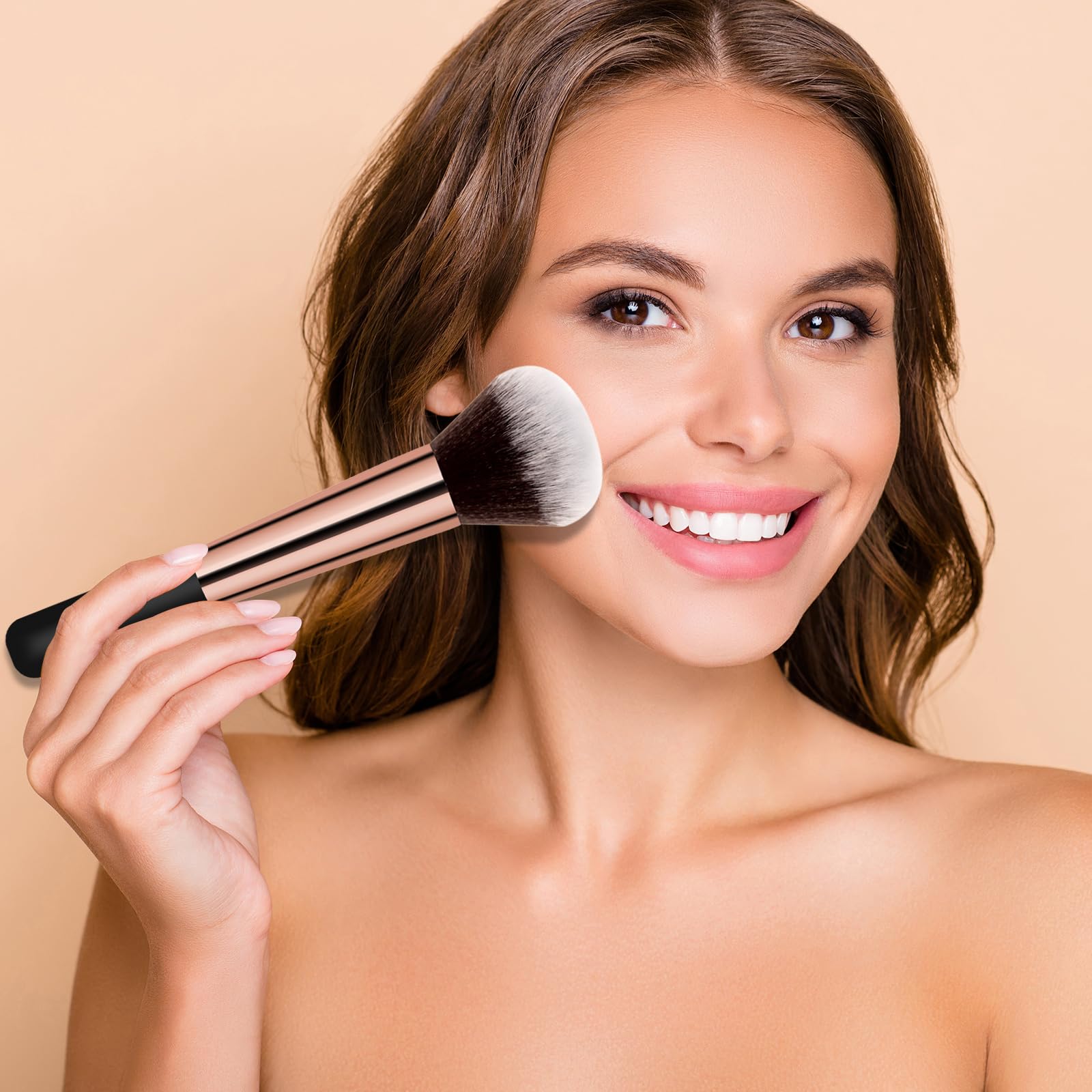 Makeup Brushes, Large Powder Brush & Foundation Brush Flawless Finish