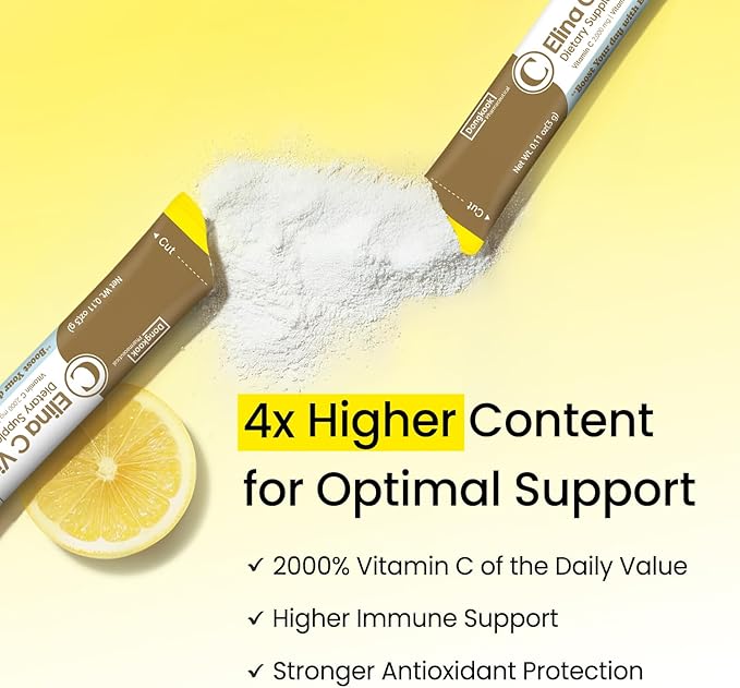 DONGKOOK Vita Pop Vitamin C 2,000mg Powder Vitamin D & Biotin, Zero Sugar, High Absorption VIT C Supplement, Immune Support, Antioxidants, Non-GMO Lemonade Drink Mix, Korean Supplements 100 Packets