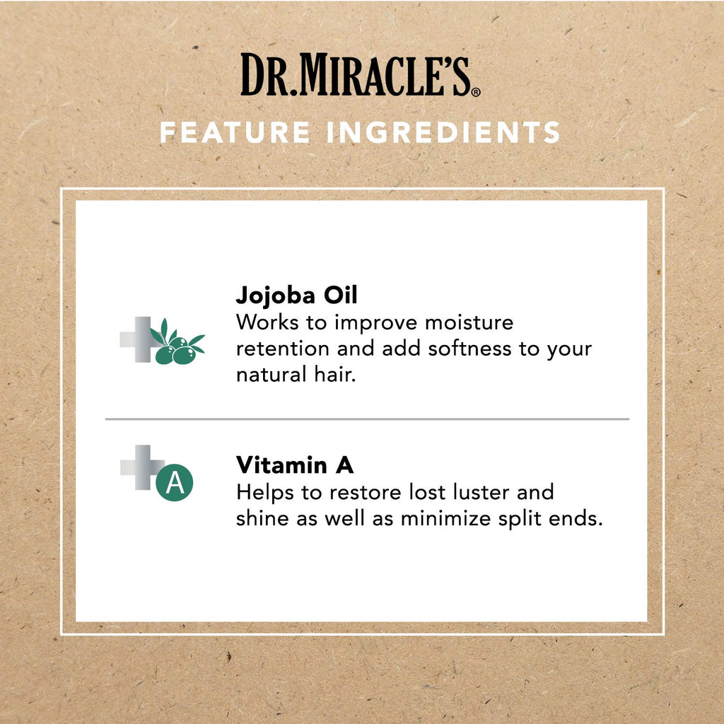 Dr, Miracle's Daily Moisturizing Gro Oil blended with Vitamins A,D,E, Avocado and Aloe Vera – Hair Growth & Scalp Treatment, Strengthens & Repairs, 4 Oz, Pack of 3