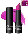 Pink Purple Glitter Lipstick, Waterproof Shimmer Lip Gloss,Christmas Makeup