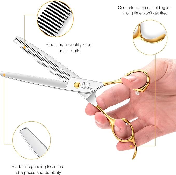 JASON Dog Grooming Thinning Scissors - 7.5" Blending Shears 40 Teeth