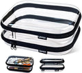 Gberlczz Clear Zipper Pouches for Organizer, Waterproof Hard Clear Zipper Case, Hard Plastic Pouch with Zippered