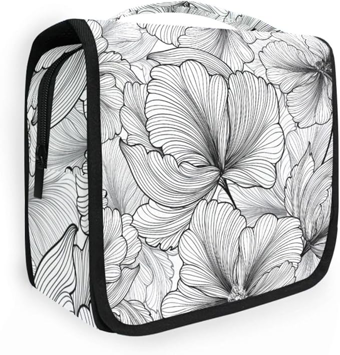 senya Hanging Travel Toiletry Bag Flowers Kit Makeup Case Cosmetics Organizer for Men Women pretty