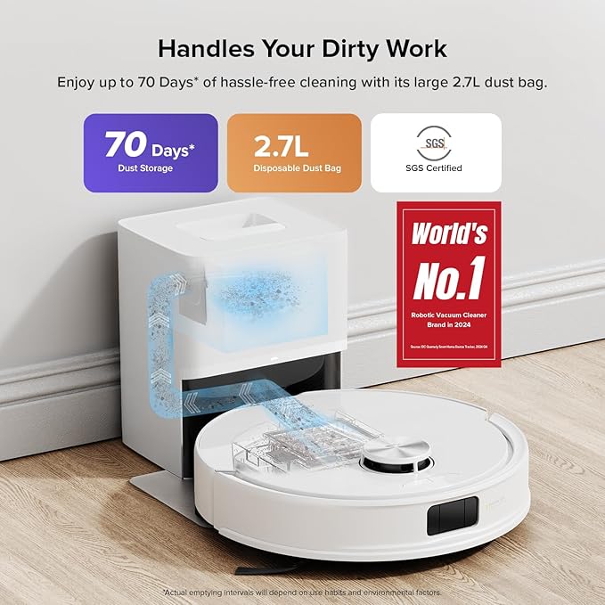 roborock Q10 S5+ Robot Vacuum and Mop, 10,000Pa Suction
