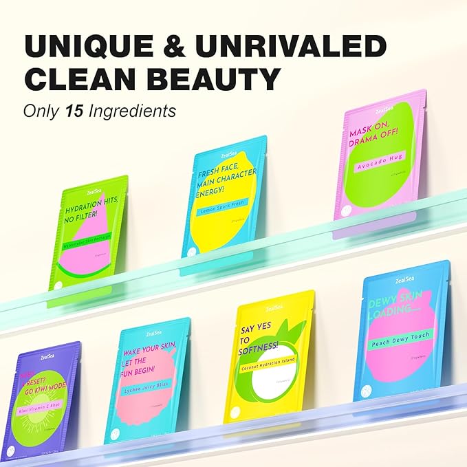 ZealSea EWG Face Masks Skincare Set, 14 Pack Spa Party Gifts for Teen Girls