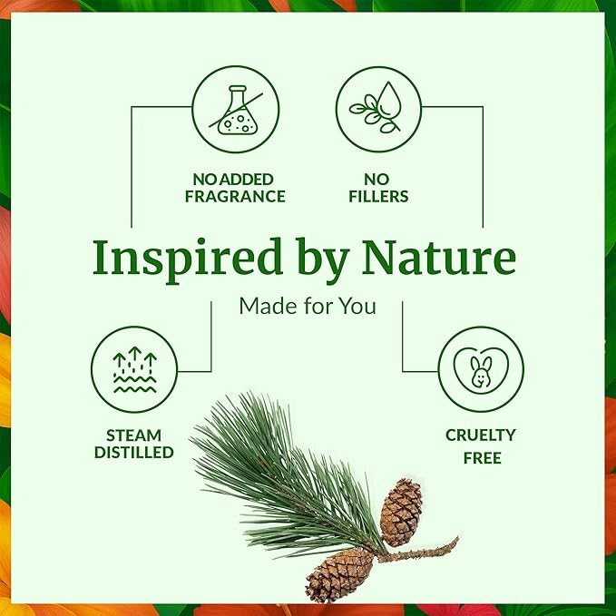 SVA Pine Needle Essential Oil 4 Fl Oz – for Diffuser, Skin & Hair Care – Ideal for Massage & DIY Blends – with Dropper