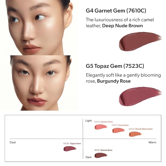 ENTROPY Makeup Matte Lip Tint – Soft Blur Line/Lightweight Velvet Matte Lip Tint, Soft Focus Finish, Natural MLBB Color, Long Lasting Lip Color - Coral Gem (Fresh Coral Pink)