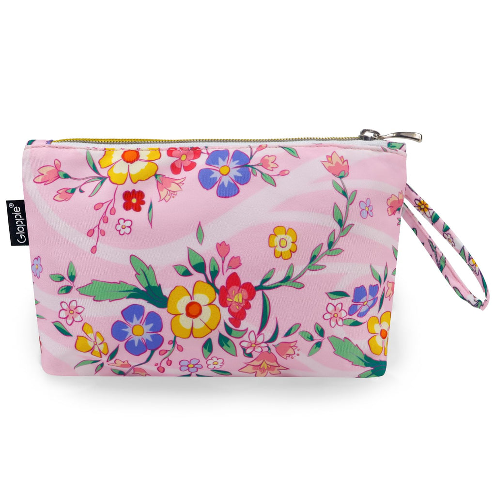 Gloppie Make Up Bags for Women Small Makeup Bag for Purse Cosmetic Bag Pink
