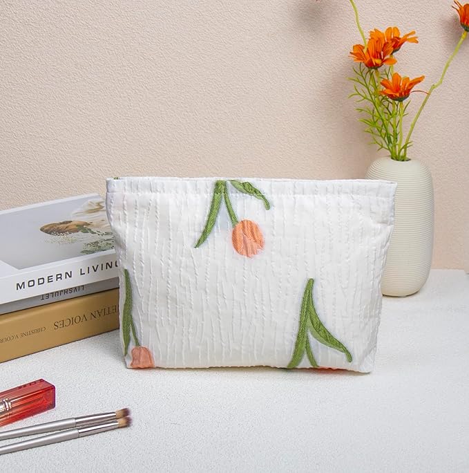 getgto 2 Pcs Makeup Bags, Large Cosmetic Bag Travel Toiletry Bag