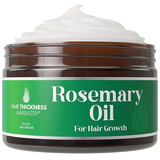 Rosemary Oil for Hair Growth Hydrating Mask for Dry Damaged Hair, Curly, Frizzy or Color Treated. Rosemary Scalp Treatment for Women, Men. Use Overnight, Leave in