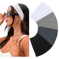 Huachi Headbands for Women Non Slip Sports Headband Fashion Hair Accessories, 16 Pack Elastic Hair Bands for Women Wide, Soft Cloth Head Bands Bulk for Workout Yoga Gym, Trendy Hair Accessories