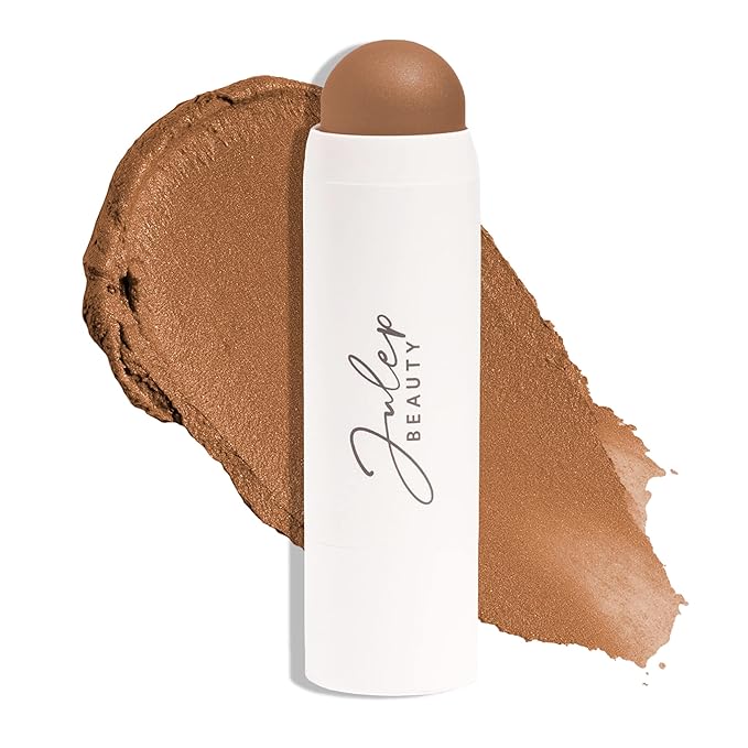 Skip The Brush Cream to Powder Bronzer Stick - Neutral Bronze - 2-in-1 Cream Bronzer and Contour Stick for the Face - Blendable, Buildable, No Brush Needed - Cruelty-Free, Dewy, All Skin Types