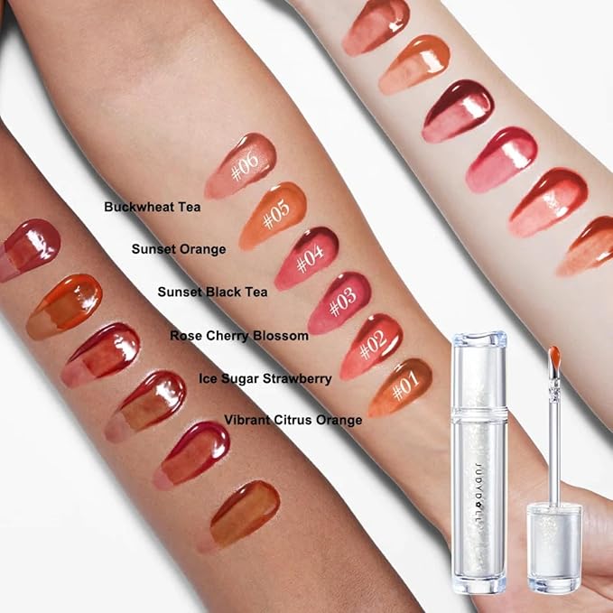 JUDYDOLL Ice Watery Lip Gloss, Moisturizing Liquid Lipstick with Hyaluronic Acid& Collagen, Non-sticky, No transfer, Long-lasting, Mirror Lip Glazes(#11 Blueberry Bailey's Sweet, 2.4 grams)