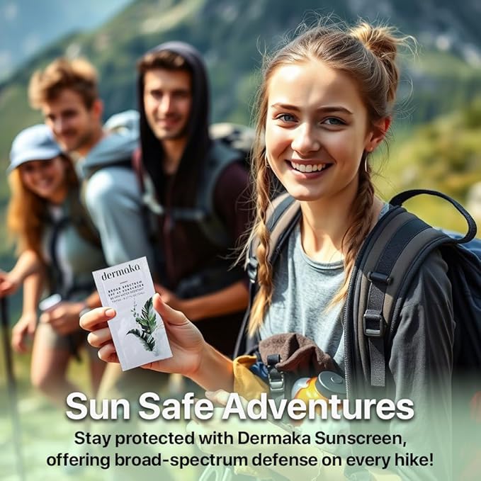 Dermaka Travel Size Mineral Sunscreen SPF 42, 25 Packets, Face & Body