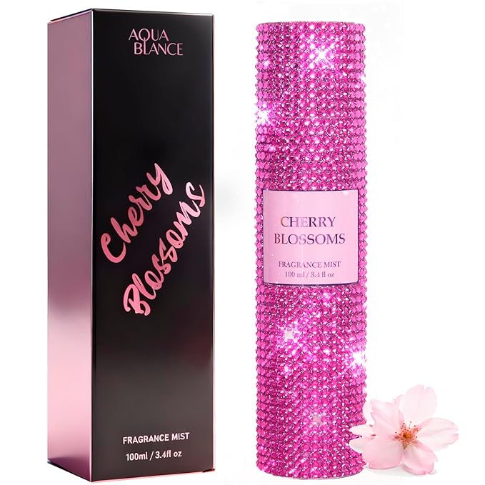 Body Spray for Women, Cherry Blossoms, Bling Fragrance Mist, 3.4 fl oz