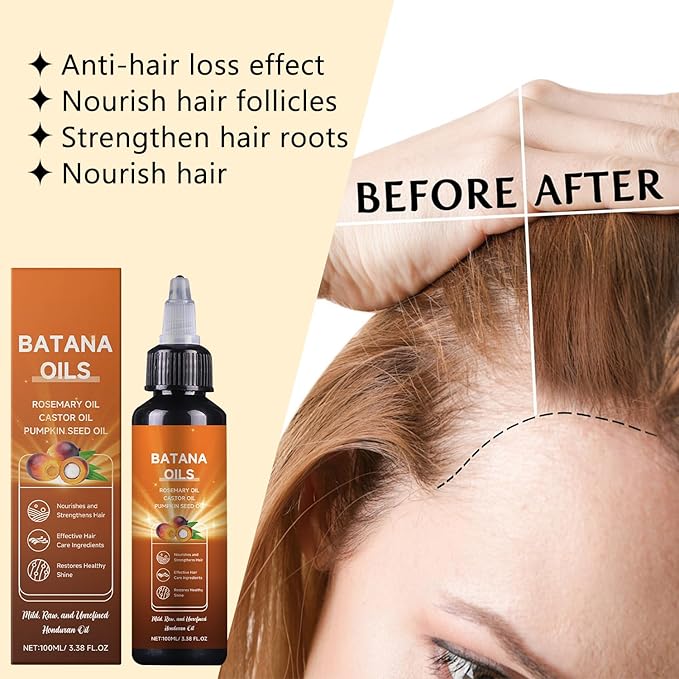 Bryanture Batana Oil for Hair, 4-in-1 Liquid, Rosemary, Pumpkin Seed & Castor Oil, Unisex Adult, Unscented, 2Pcs, 1 Fl Oz