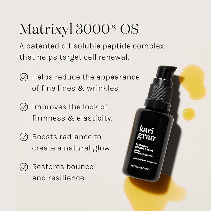 Kari Gran Essential Peptide Serum, with Matrixyl 3000 OS, 1 Fl Oz