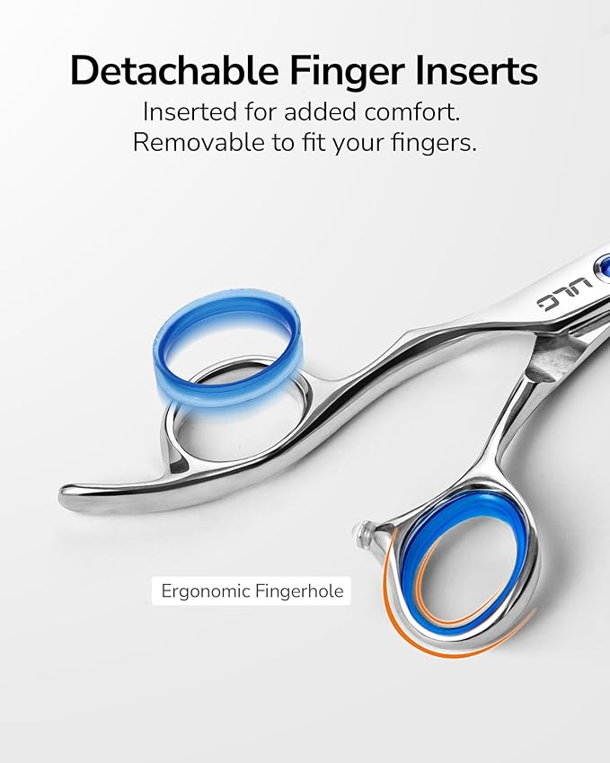 ULG Professional Hair Cutting Scissors 6.5" Blue Left-Handed