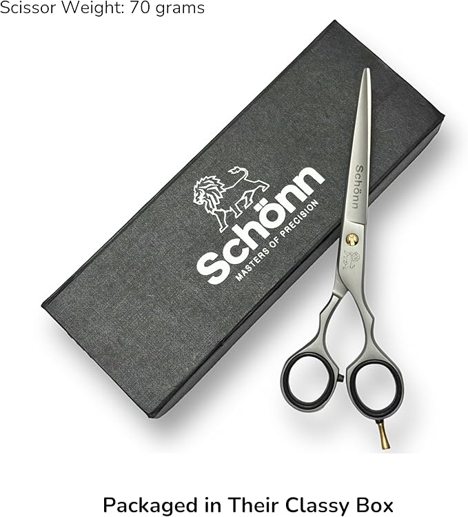 Hair Cutting Scissors, Schönn 6.5 Inches Hair Scissor, Professional Right-Handed Barber Shears - German Stainless Steel, Hand Sharpened Premium Scissors