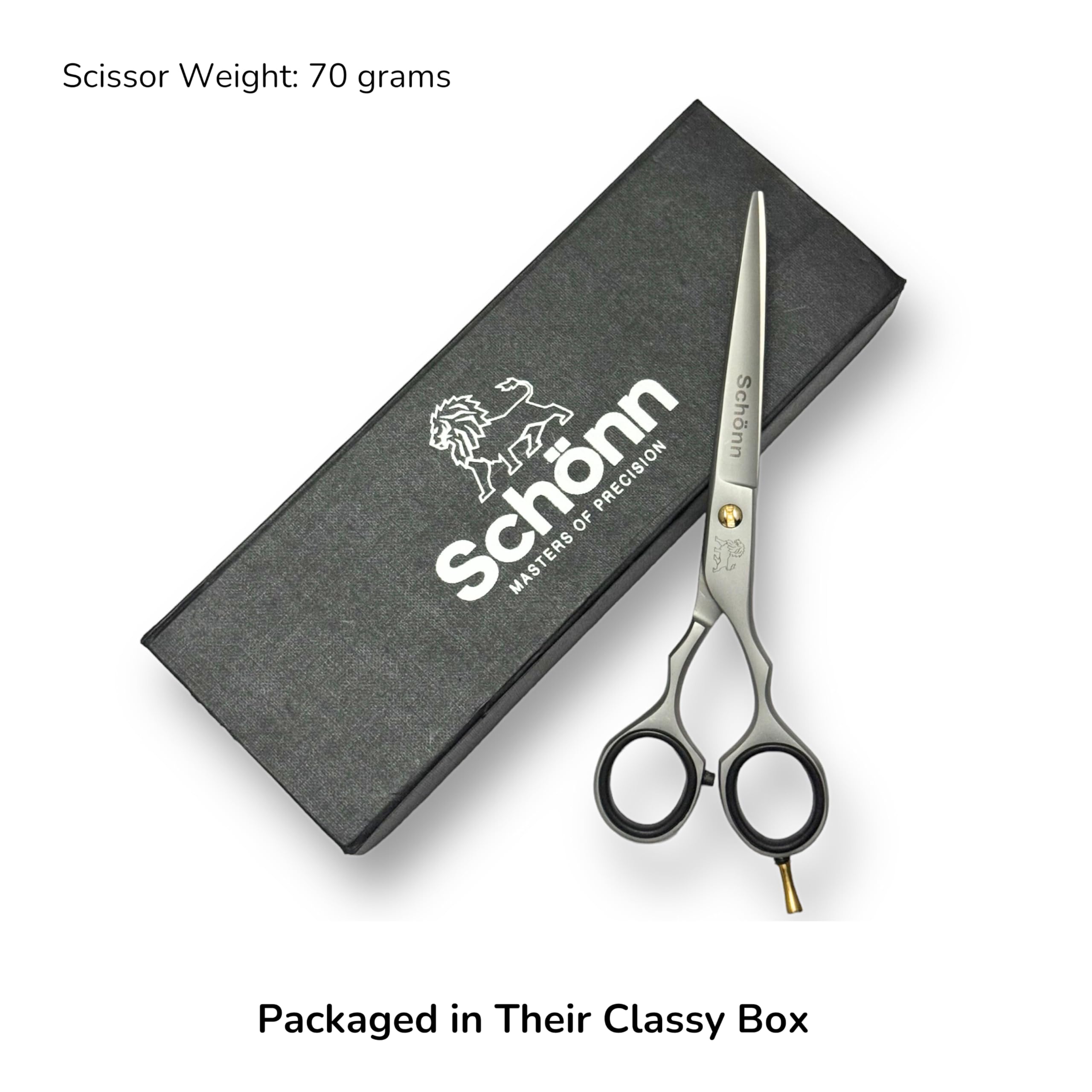 Hair Cutting Scissors, Schönn 6.5 Inches Hair Scissor, Professional Right-Handed Barber Shears - German Stainless Steel, Hand Sharpened Premium Scissors