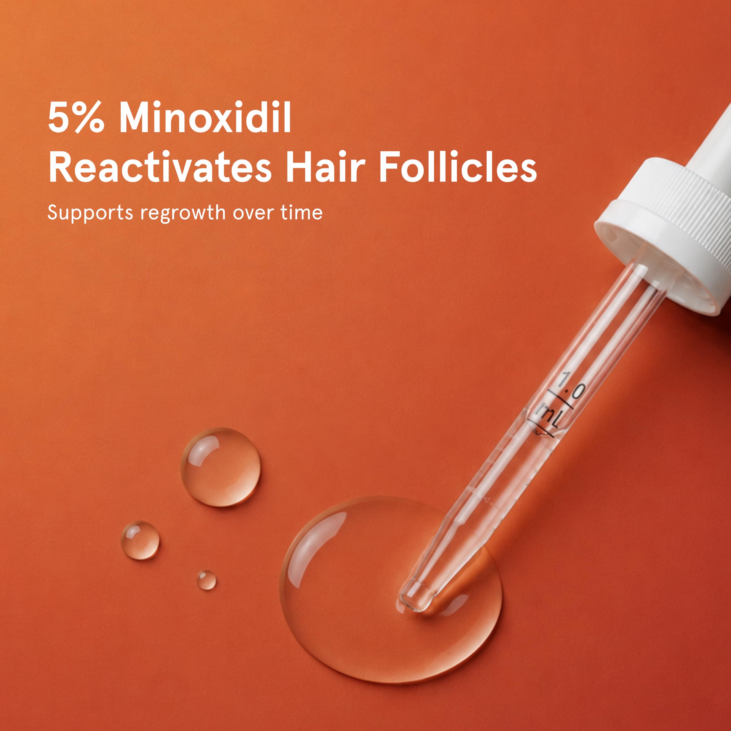 Keeps Minoxidil Solution 5% for Men, 3 Month Supply (3 x 2 fl oz Bottles)