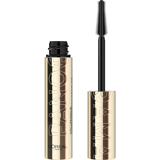 L'Oreal Paris Voluminous Panorama Mascara, Volumizing and Lengthening Mascara, Waterproof Longwear and Smudge Resistant Make Up, Black, 0.31 Fl Oz