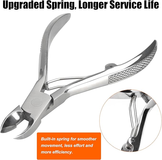 YEPRIME Toenail Clippers for Thick and Ingrown Nails, Convex Blades