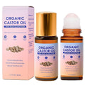 SDXJIOGE Organic Castor Oil Rose Quartz Roller Ball – 100% Cold Pressed Hexane Free Castor Oil Roll On for Facial Skin Care, Fine Lines, Wrinkles & Under Eye Puffiness (1.7 Fl Oz)