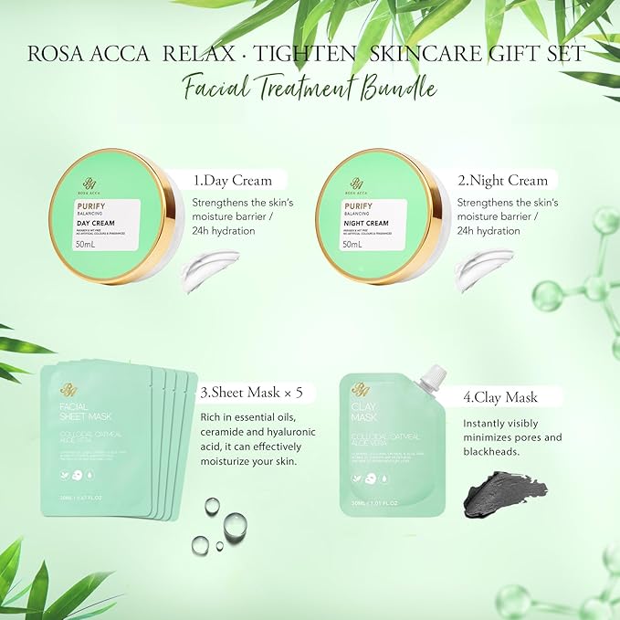 23 Pcs Mother's Day Gifts for Mom, Tea Tree Facial Skin Care Set, Bath and Body Gifts for Women & Men, Self-Care Relaxation Kit, Home Spa Gift Basket, Sheet Mask, Birthday, Christmas, Anniversary
