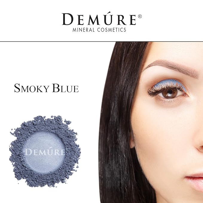 Demure Mineral Make Up (Smoky Blue) Eye Shadow, Shimmer, Loose Powder, Glitter, Eye Makeup, Natural, Professional
