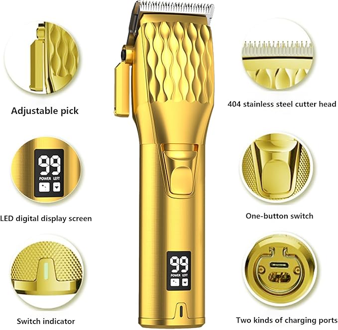 SKERTS Professional Cordless Hair Clippers and T-Blade Beard Hair Trimmer Sets for Men, Barber Clippers with Travel Case, Rechargeable Home Haircut Beauty Kit for Men