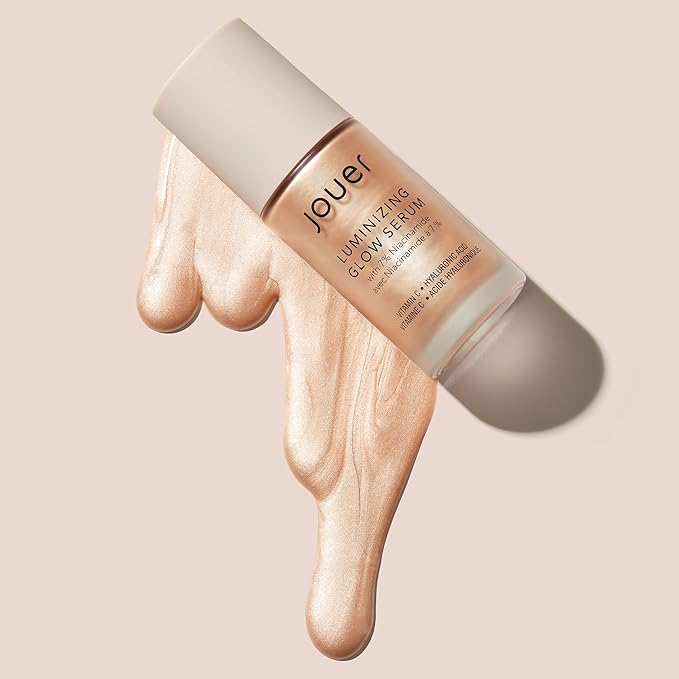 Jouer Luminizing Glow Drops Serum with 7% Niacinamide | Mix 2–3 Drops With Moisturizer or Foundation For A Summer Glow, Use With or Without Makeup, 1 fl oz