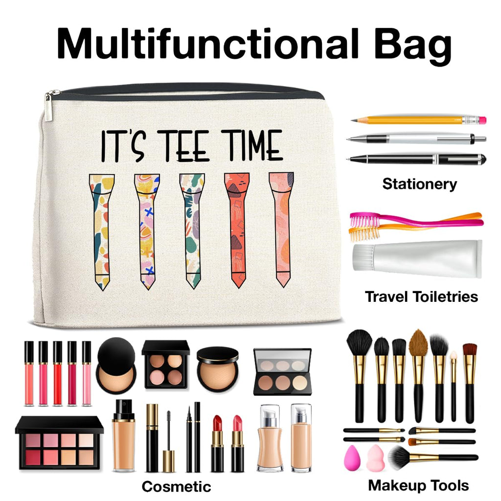 UPNEGE Golf Lovers Gift for Women Makeup Bag Golf Weekend Gifts Golfer Gifts for Women Cosmetic Bag Zipper Makeup Pouch