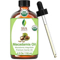 SVA Organic Macadamia Seed Carrier Oil with Dropper, 4 Fl Oz (118 ml)