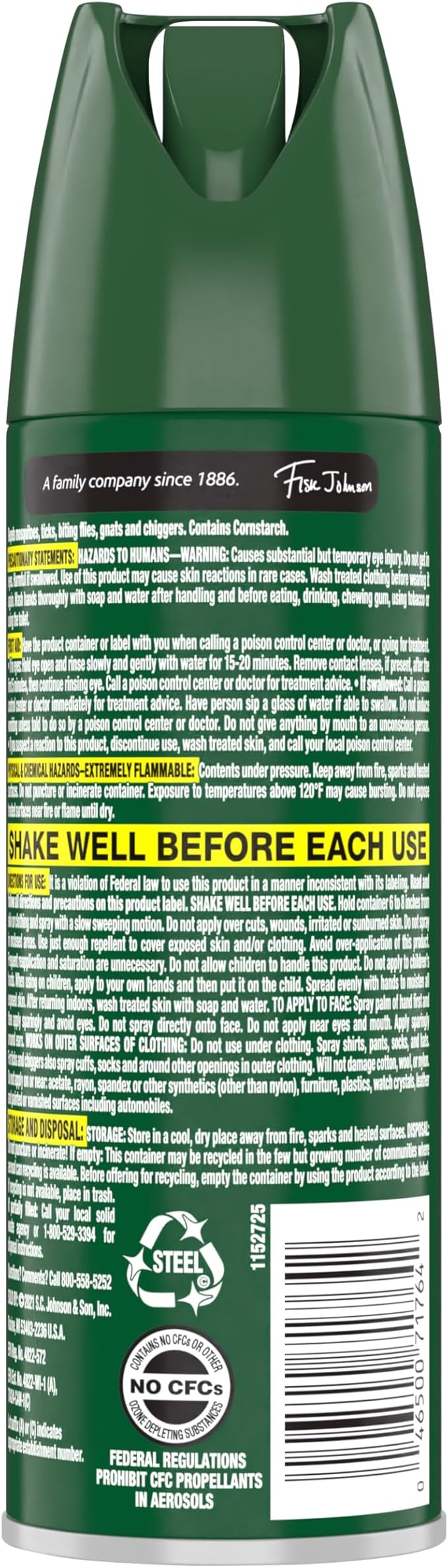 OFF! Deep Woods Insect Repellent Aerosol, Dry, Non-Greasy Formula, Bug Spray with Long Lasting Protection from Mosquitoes and Ticks, 4 Oz, (Pack of 4)