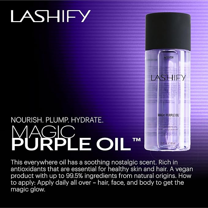 Lashify Total Treatment Bundle Set – Cleanser, Face Oil, Lip and Cheek Stick and Makeup Remover bundle