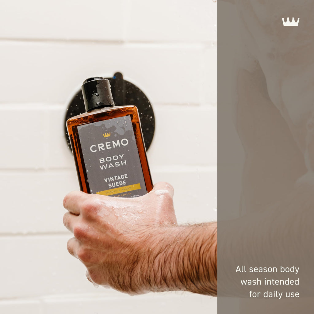 Cremo Body Wash for Men, Vintage Suede, 32 Fl Oz