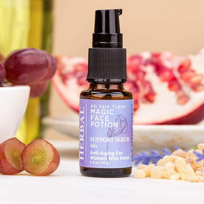 Ora's Amazing Herbal Magic Face Potion, Soothing Moisturizing Balancing, Sea Buckthorn Oil For Face with Frankincense, Licorice, Calendula, Evening Primrose, Meadowfoam, Gua Sha Face Oil, 0.5 oz