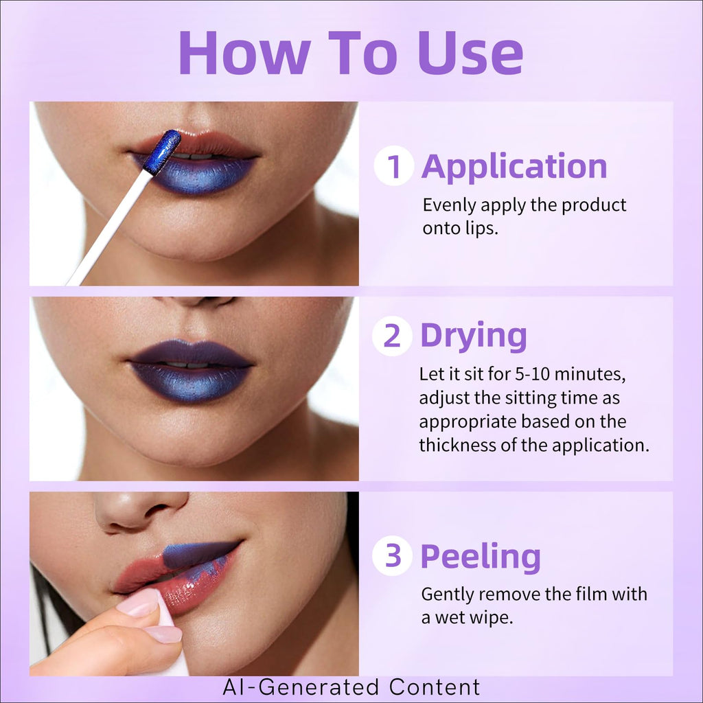 KIMUSE 5 Colors Lip Stain Masque - Long-Lasting Waterproof Lip Tint, Smudge-Proof Matte Lip Stains for All-Day Wear, Transfer-Resistant Lip Makeup