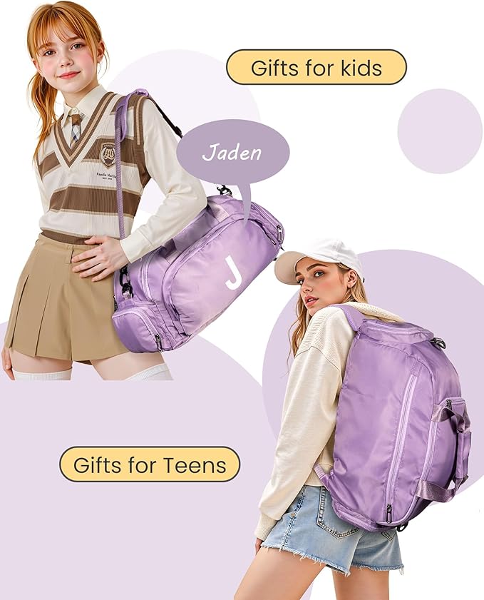 Vogewood Daughter Niece Granddaughter Birthday Gifts, Initial Girls Gym Bag